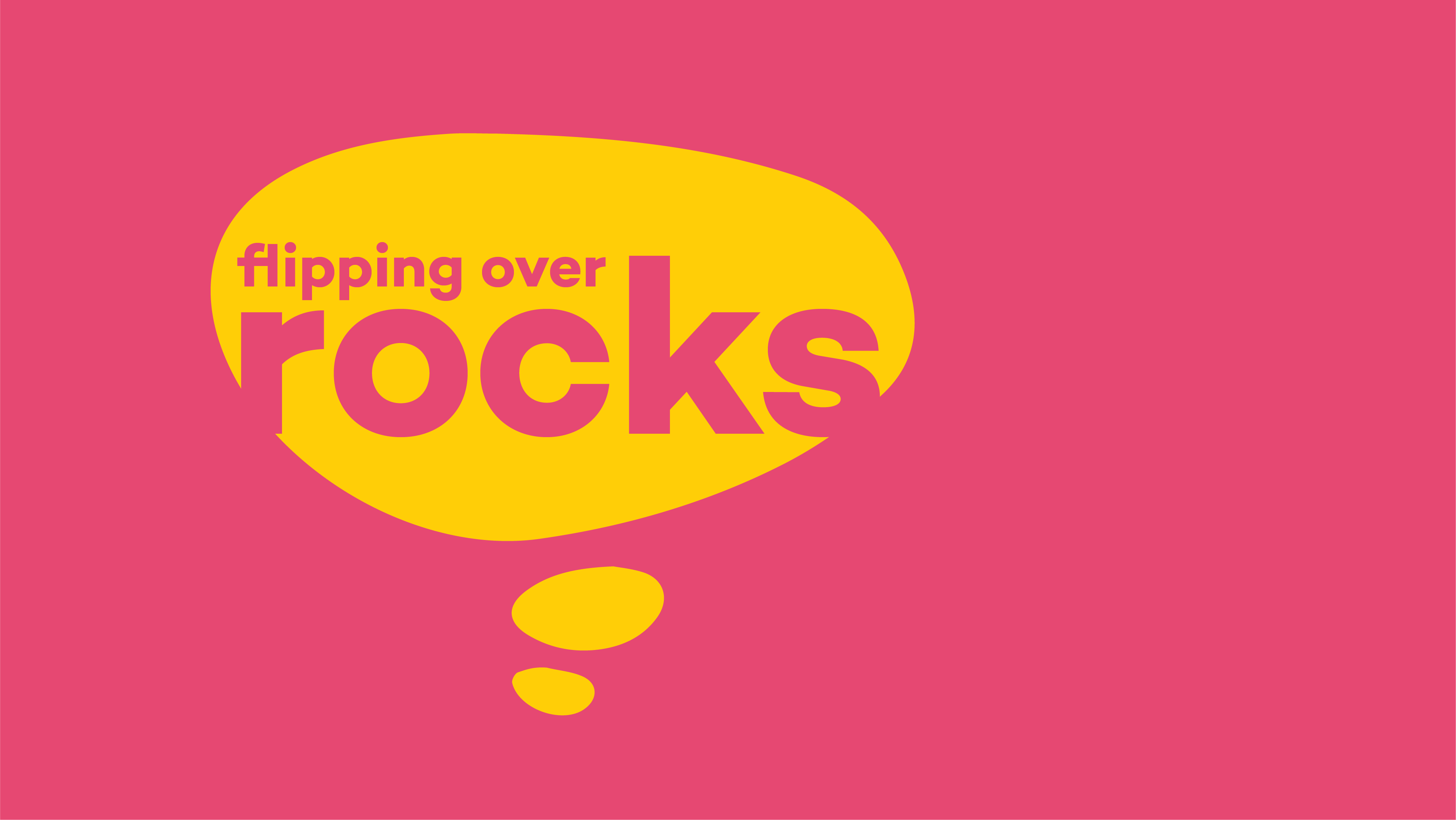 Flipping over rocks