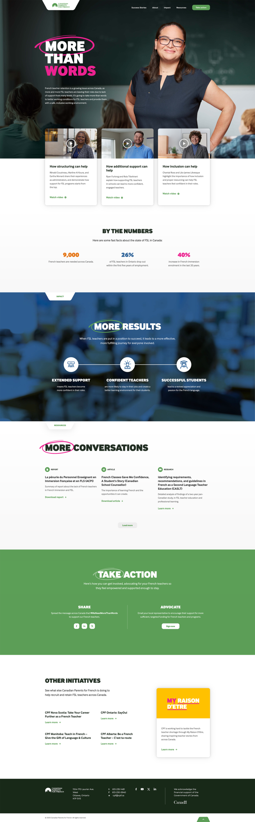 Cpf more than words landing page