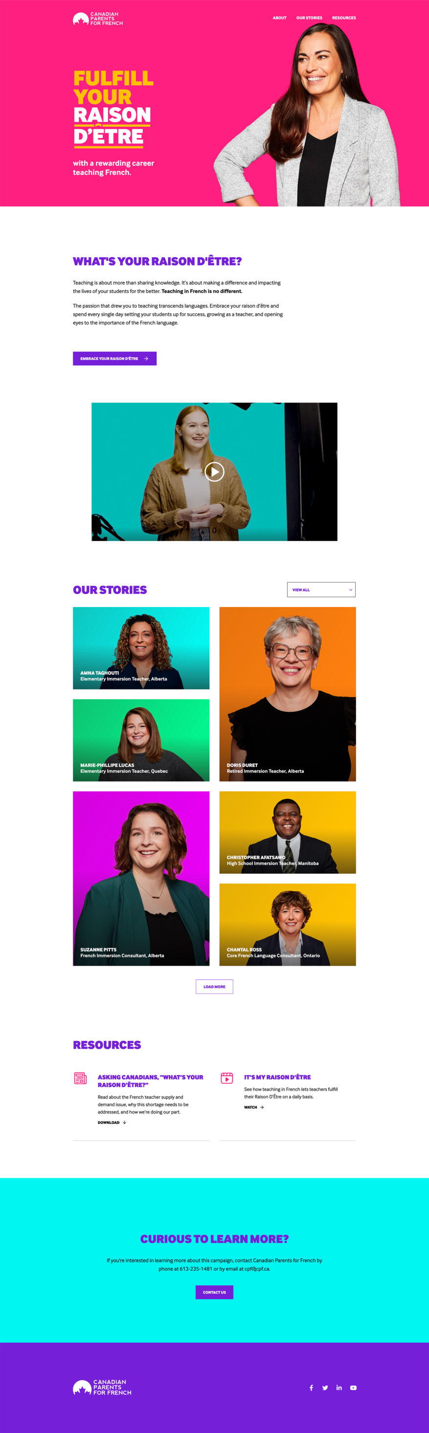 Cpf raison detre landing page