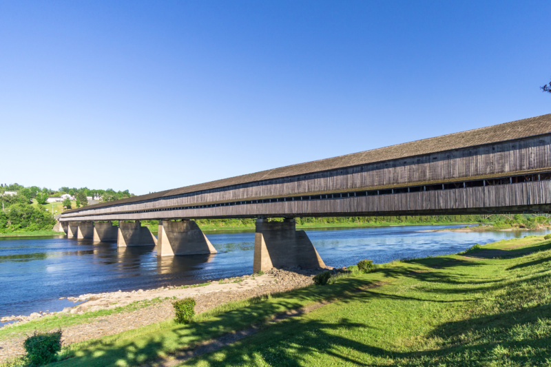 World's Longest Covered Bridge in Harland, Western New Brunswick, Canada